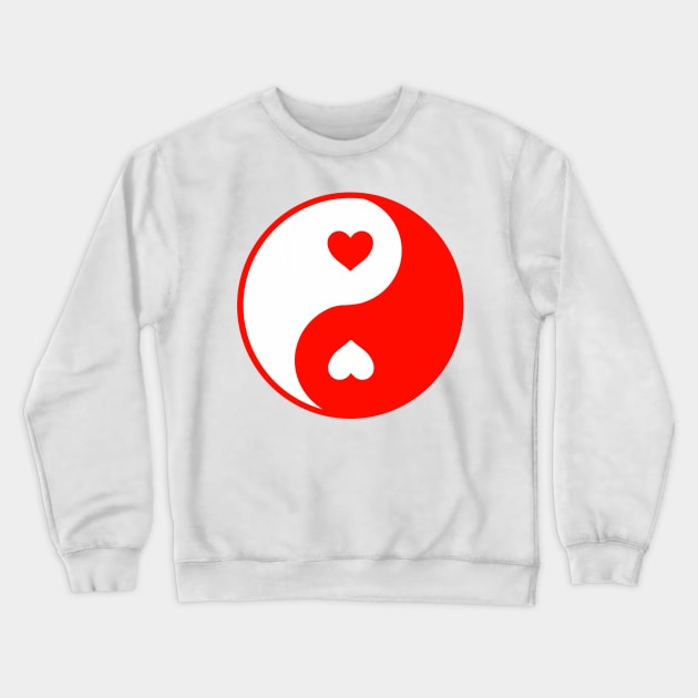 Heart Yin-Yang Crewneck Sweatshirt by tabslabred